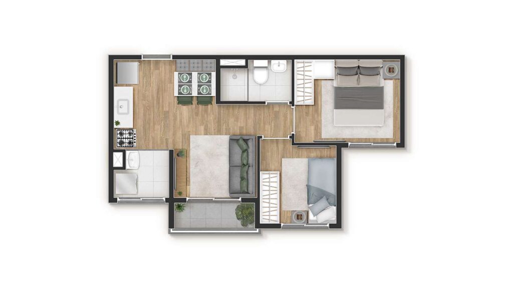 Vibra Sabará 2 Dormitórios