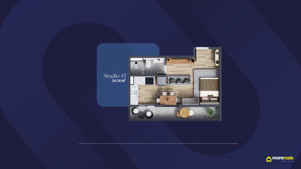 Apartamentos de 1 e 2 dorms com varanda 